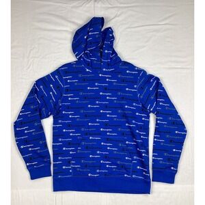 Champion Blue Hoodie RN‎ 82382, Long Sleeve, Pocket, Kids XL, Logo